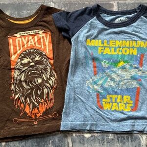Two Star Wars toddler shirts size XXS (2/3) and 2T